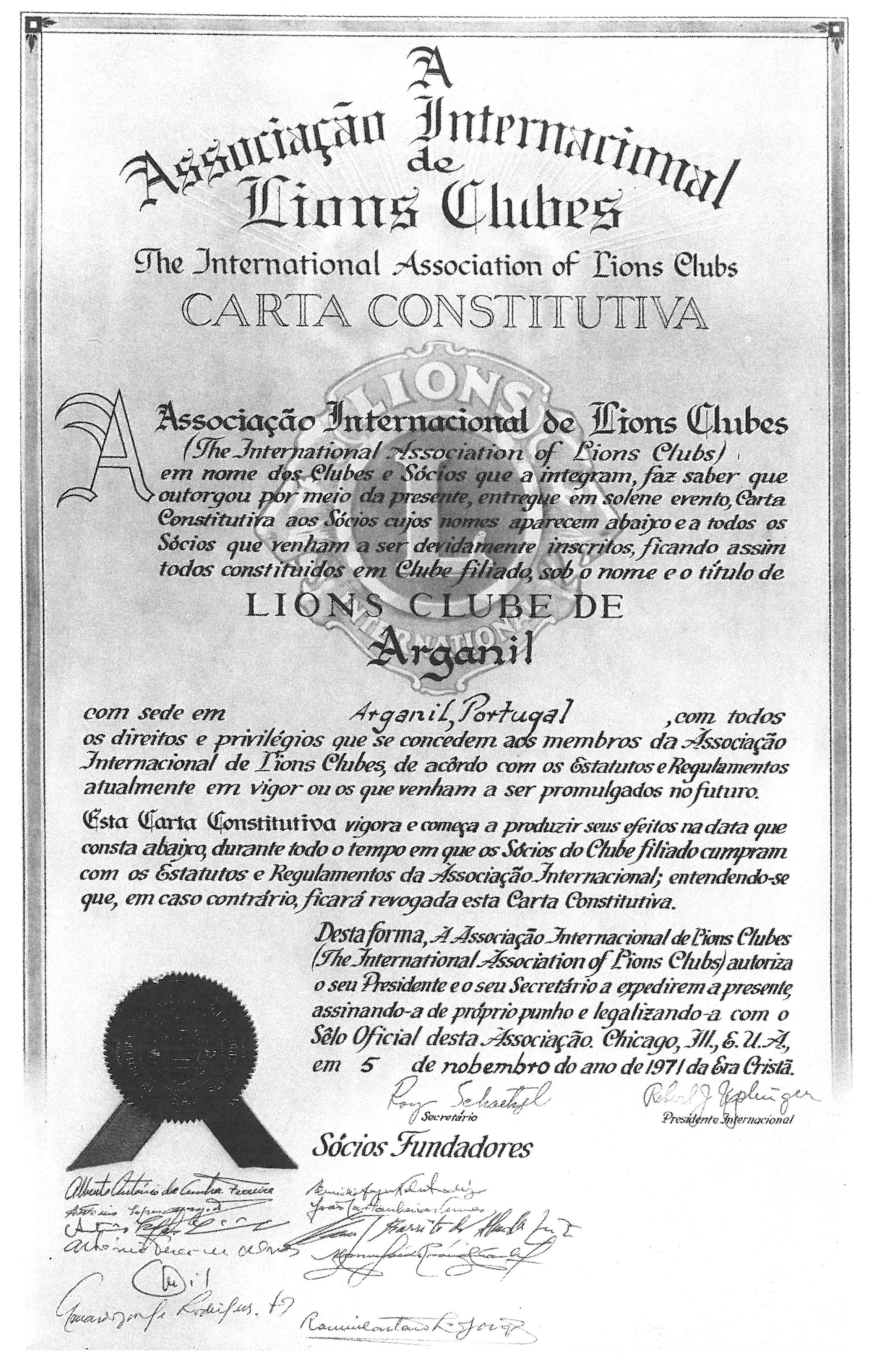 Carta Constitutiva Lions